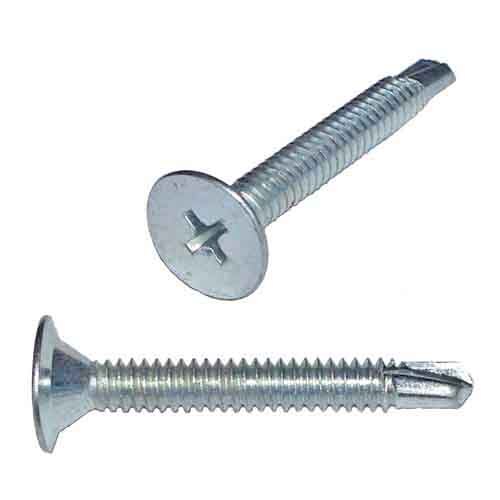 FPWTEK0102 #10-24 X 2" Wafer Head, Phillips, Self-Drilling Screw, Zinc